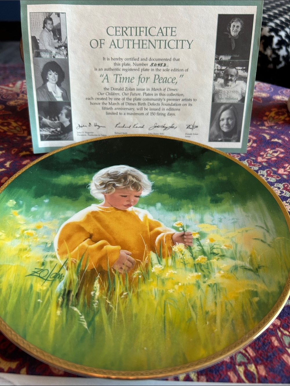 Limited Edition 'A Time for Peace'  - Donald Zolan 1989 #5045